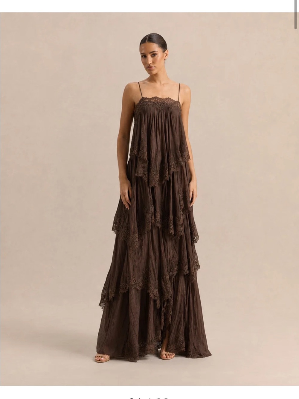NWT andreas oriano amara dress in brown
